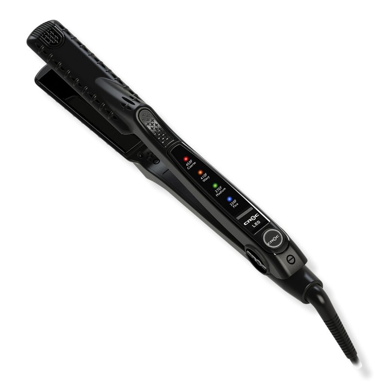 LED Black Titanium 1'' Flat Iron