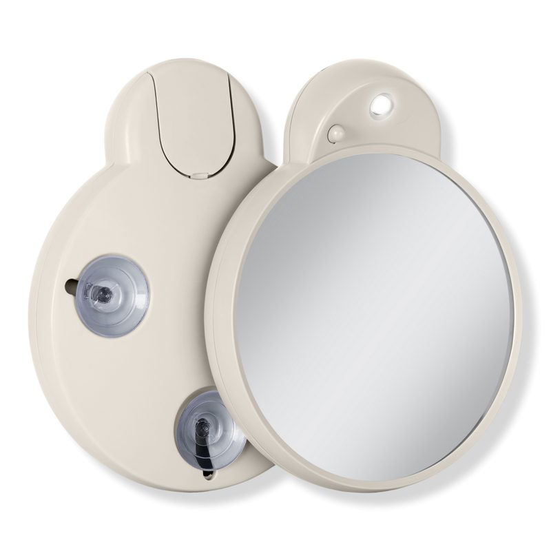 LED Lighted Compact Mirror with 10X, Suction Cups - Neutral