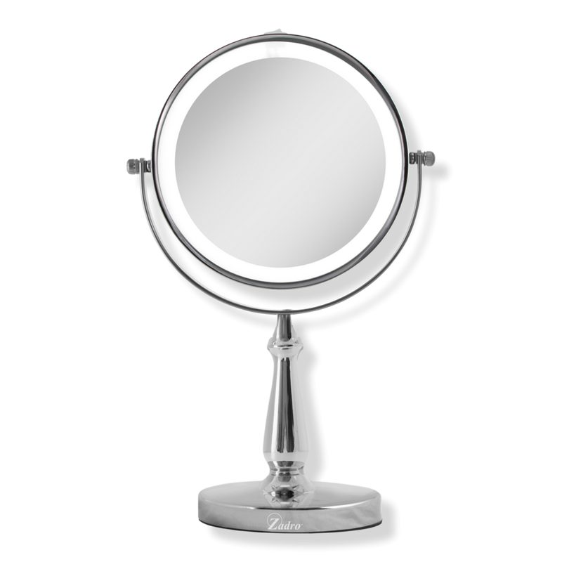LED Lighted Makeup Mirror with 8X/1X Magnification - Chrome