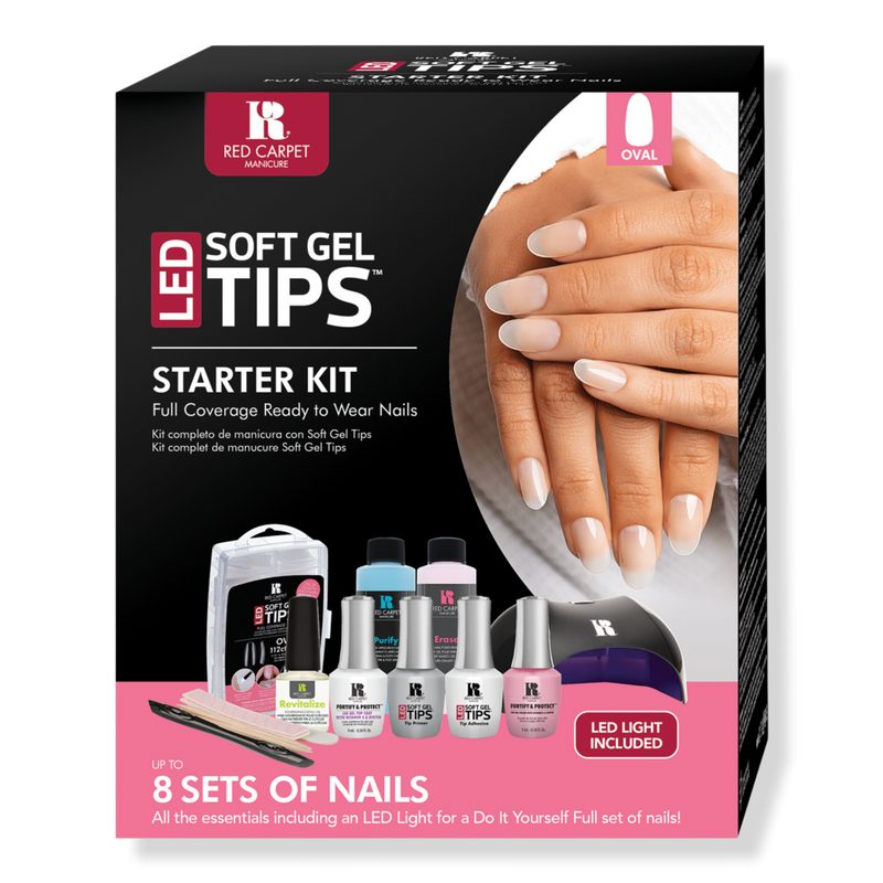 LED Soft Gel Nail Tips Starter Kit