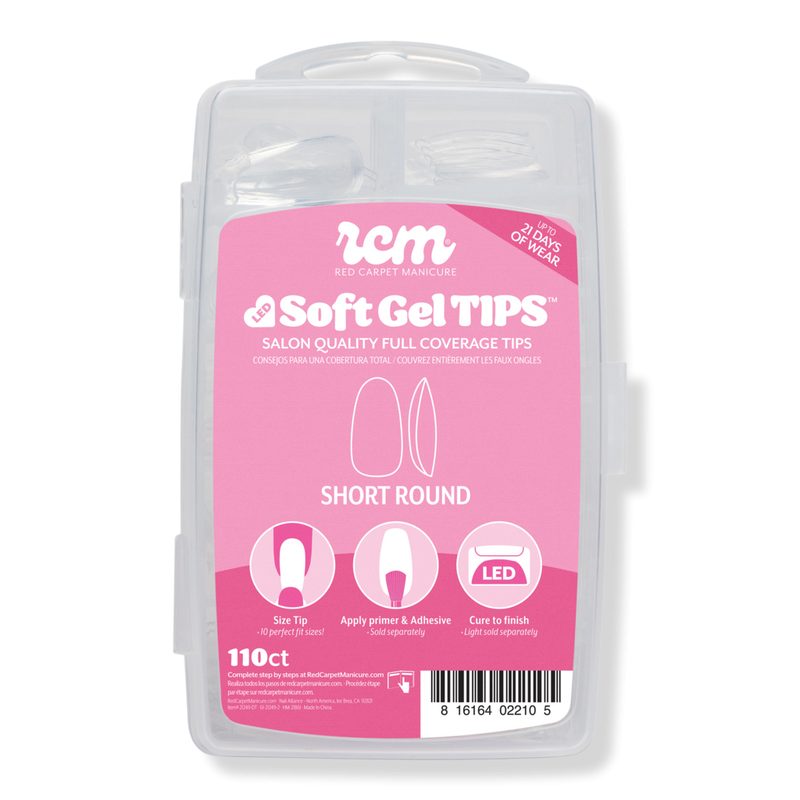 LED Soft Gel Short Oval Nail Tips