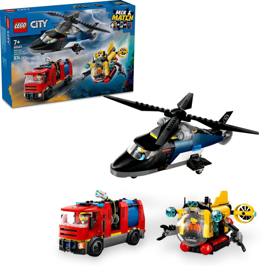 LEGO® City 60462 Remix: Helicopter, Fire Truck and Submarine