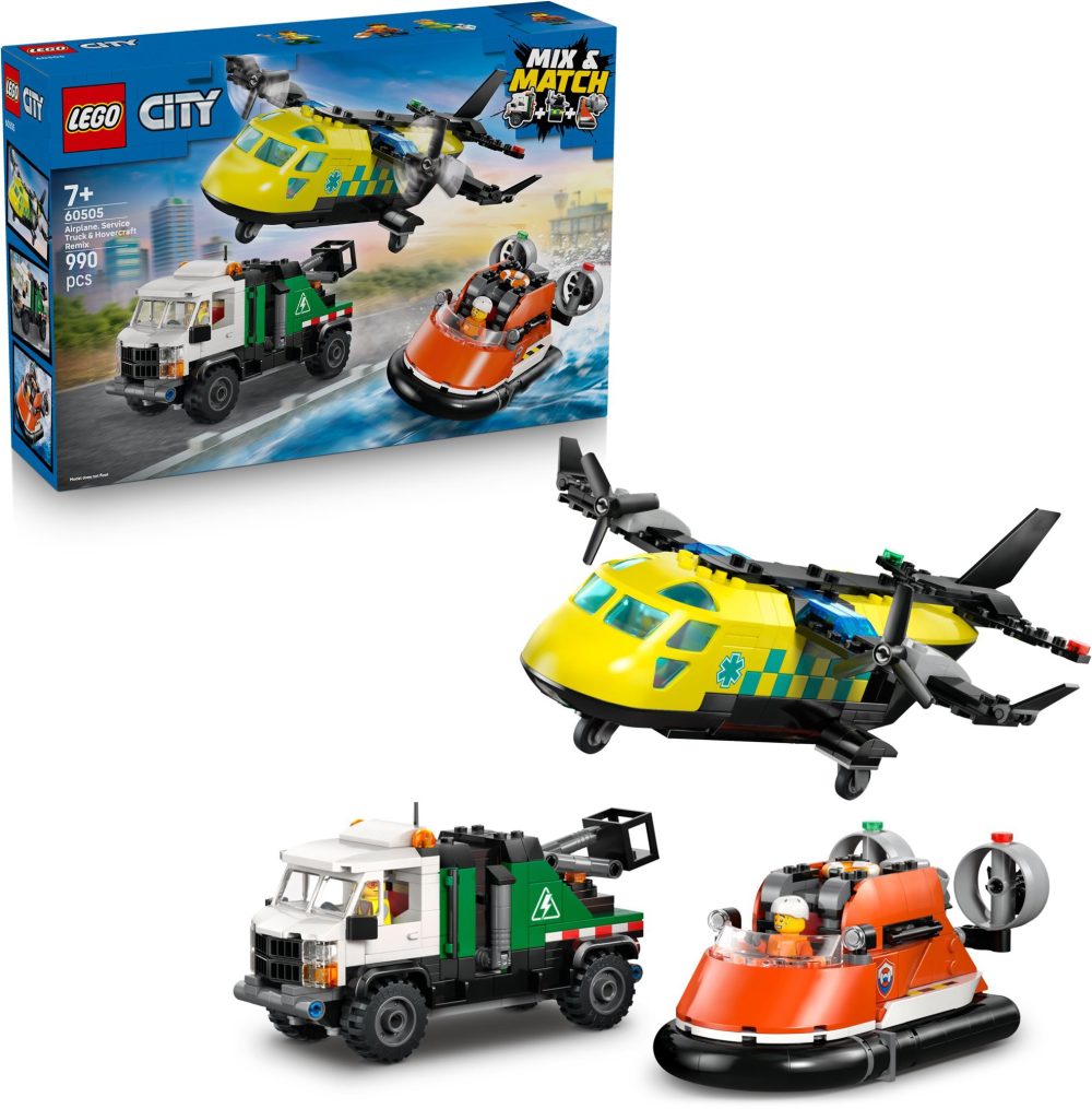 LEGO® City 60505 Remix: Airplane, service truck and hovercraft