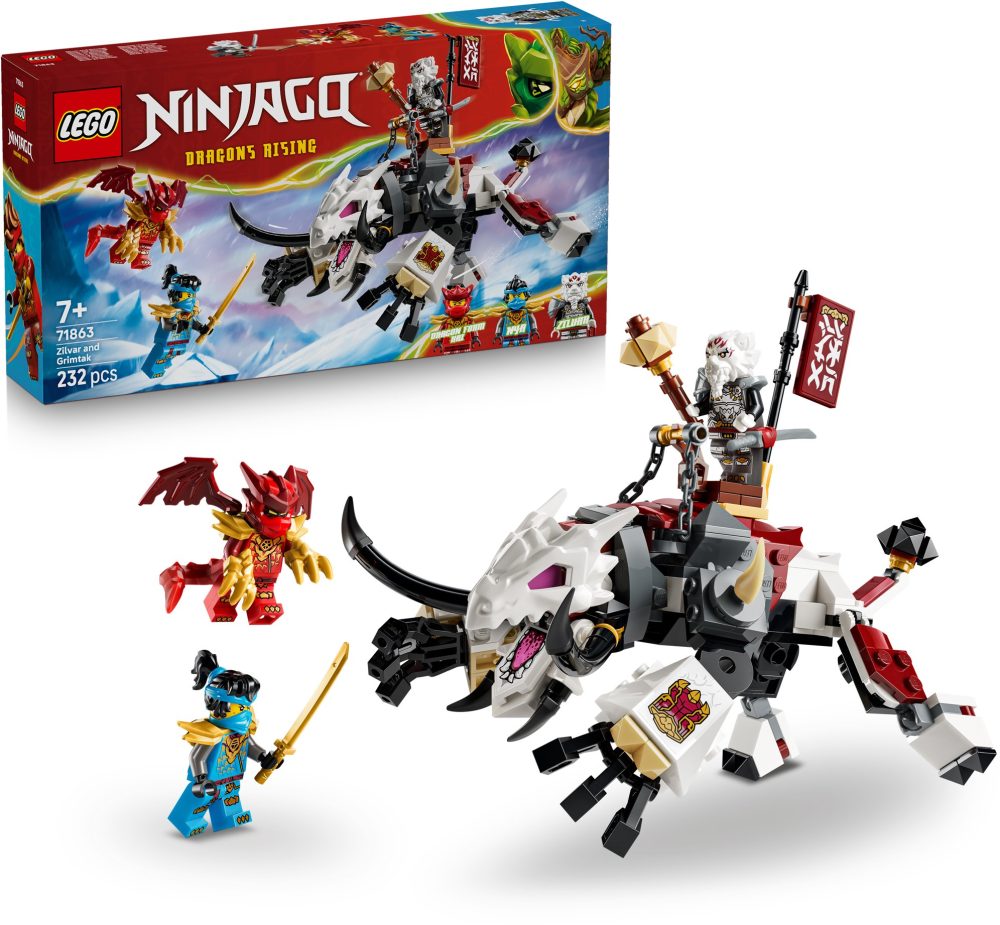 LEGO® NINJAGO® 71863 Zilvar and the Dragon Beast Grimtak