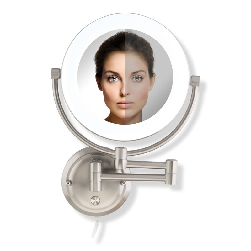 Lexington, Lighted Wall Mounted Makeup Mirror with 10X/1X - Electrical Cord