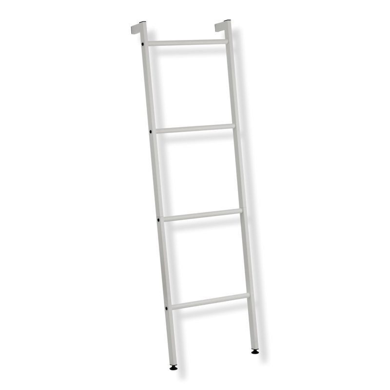 Light Gray Metal Blanket & Towel Wall Ladder Rack