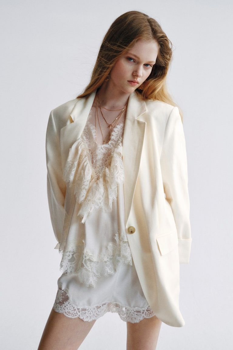 Linen-Blend Blazer