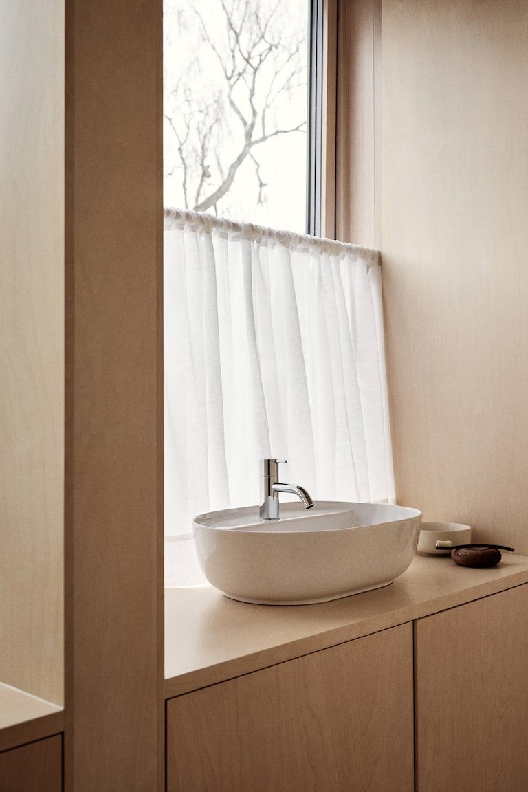 Linen-Blend Café Curtain