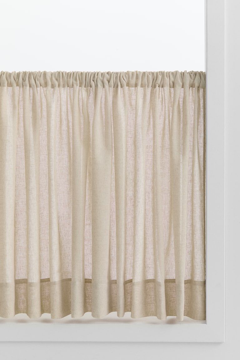 Linen-Blend Café Curtain
