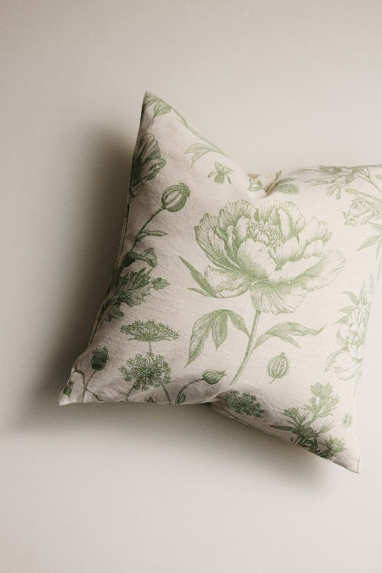 Linen-Blend Cushion Cover