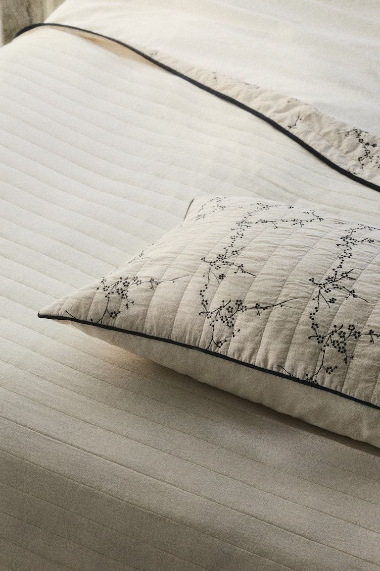 Linen-Blend Cushion Cover