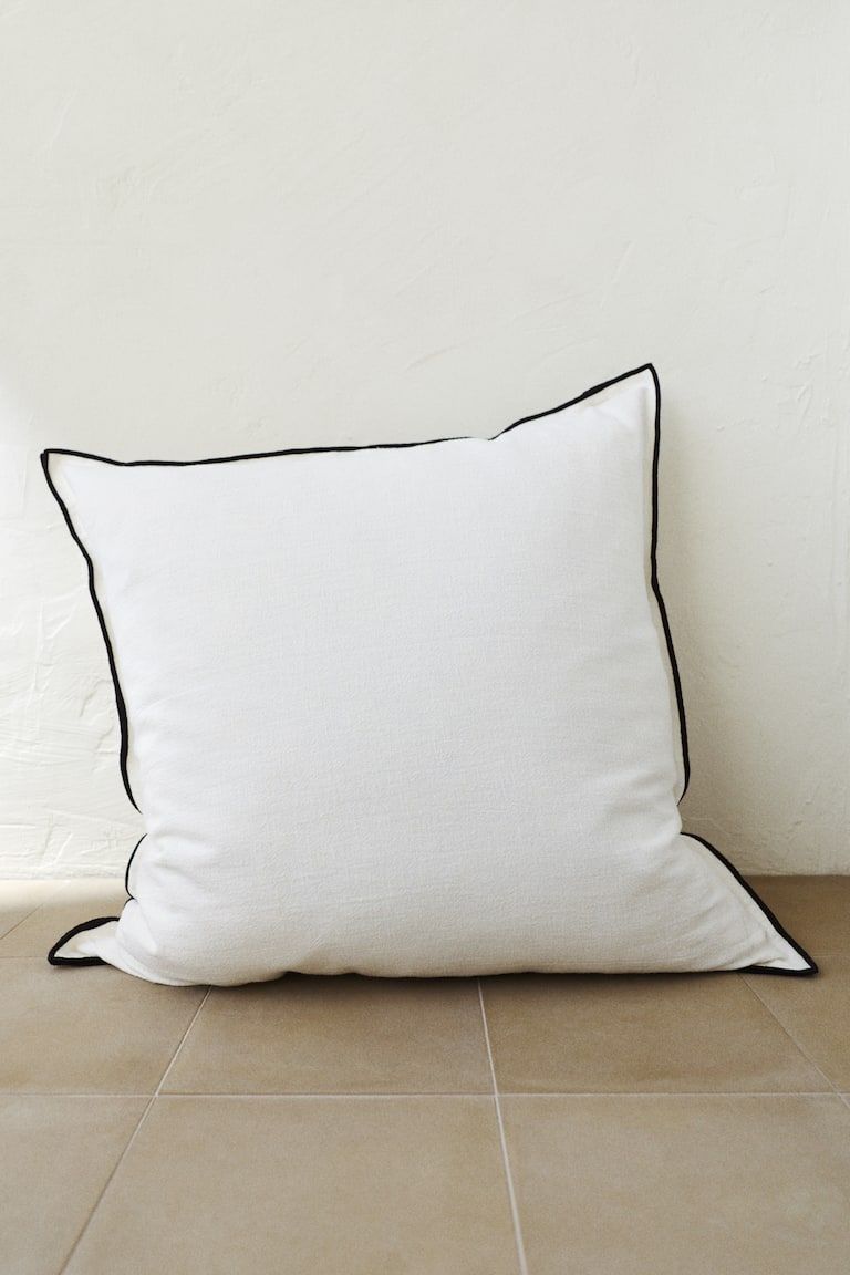 Linen-Blend Cushion Cover