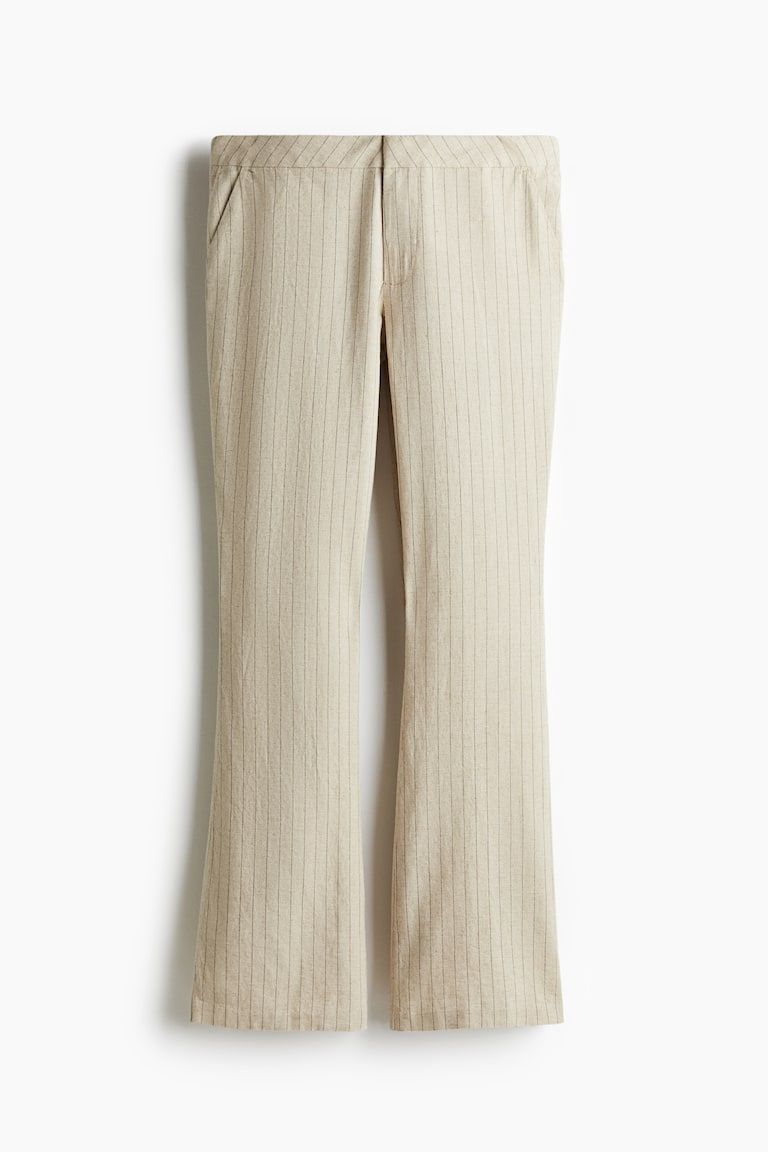 Linen-Blend Dress Pants