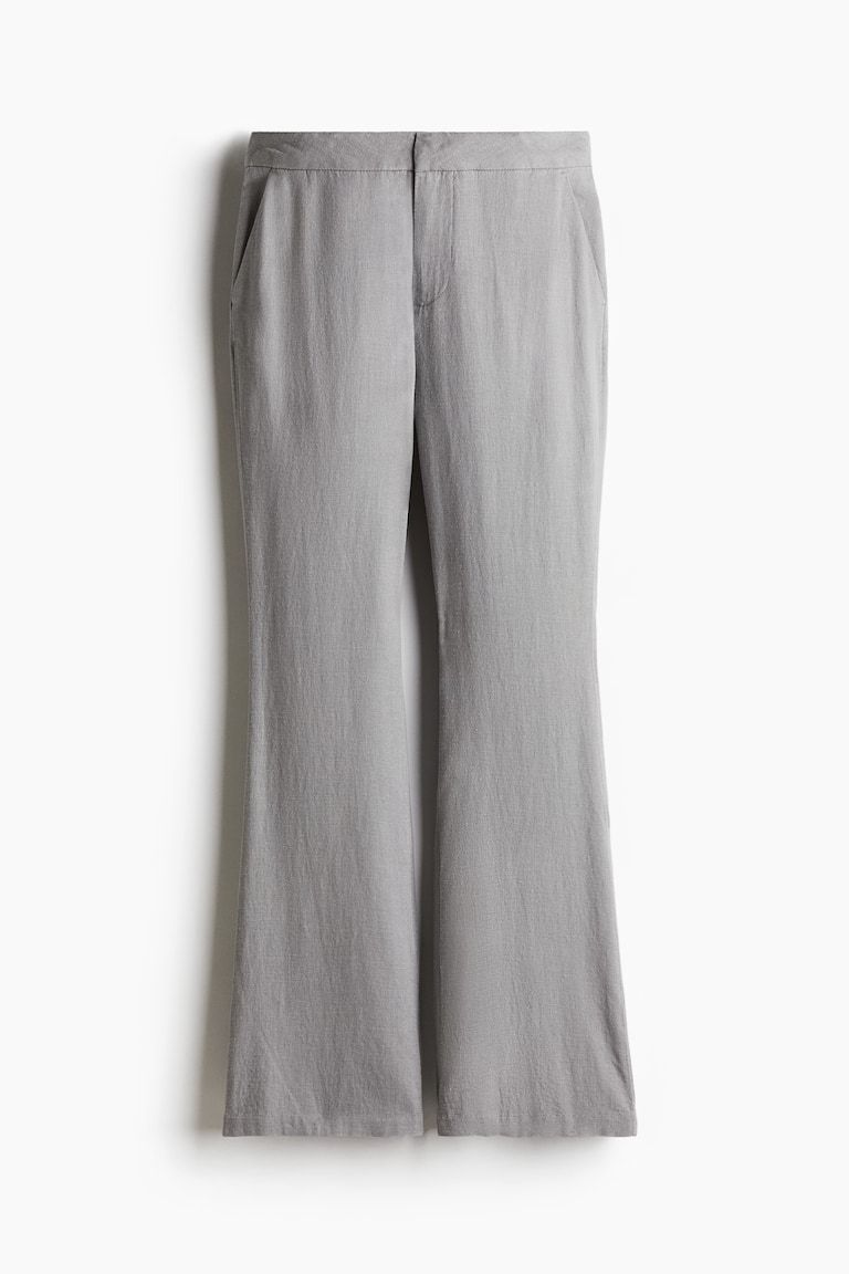 Linen-Blend Dress Pants