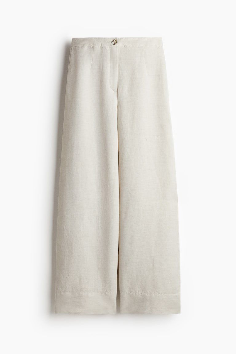 Linen-Blend Pants
