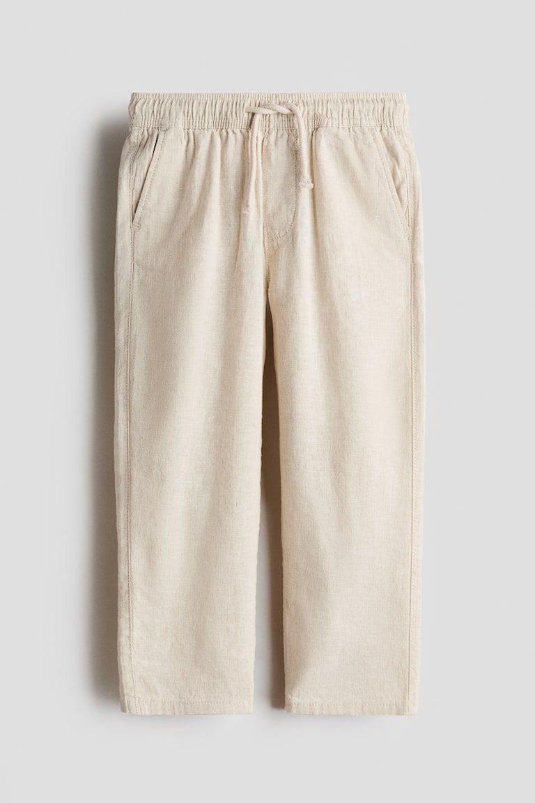 Linen-Blend Pants