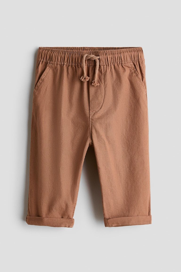 Linen-Blend Pants