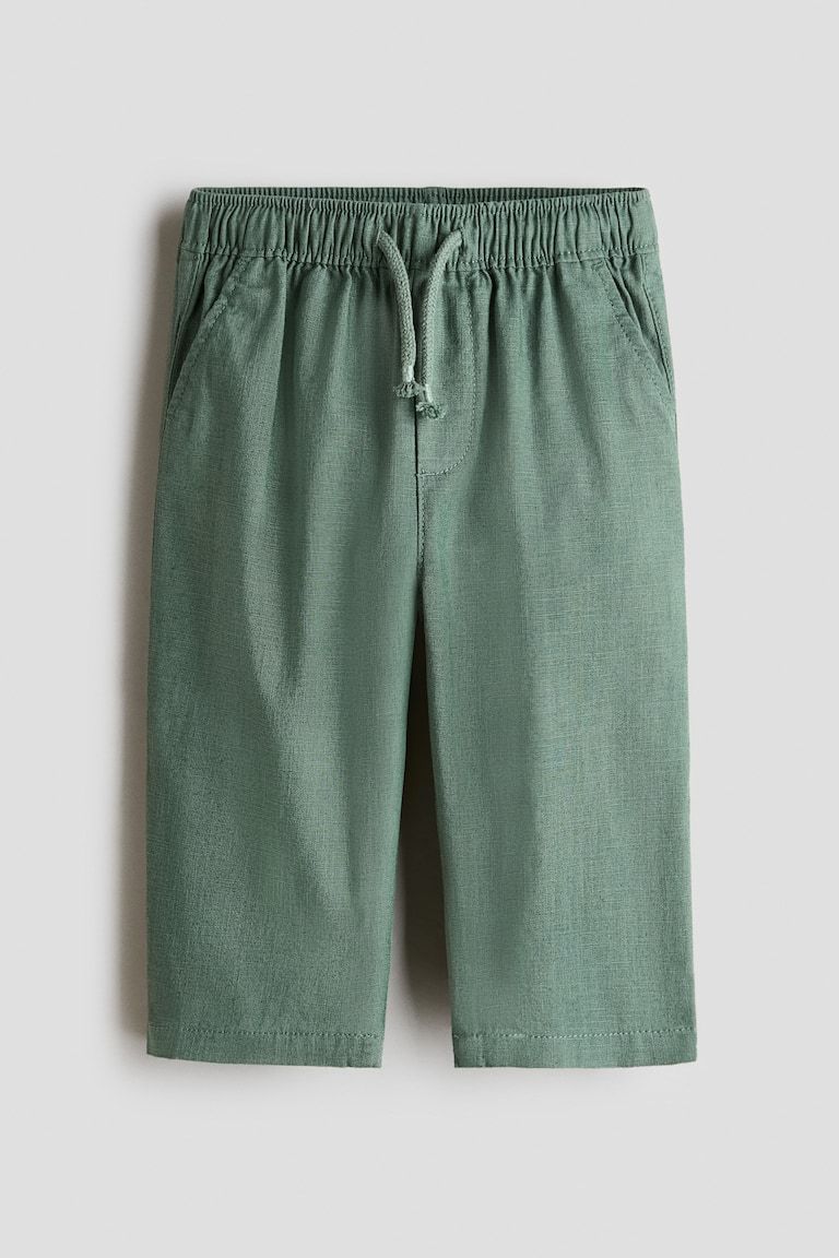 Linen-Blend Pants