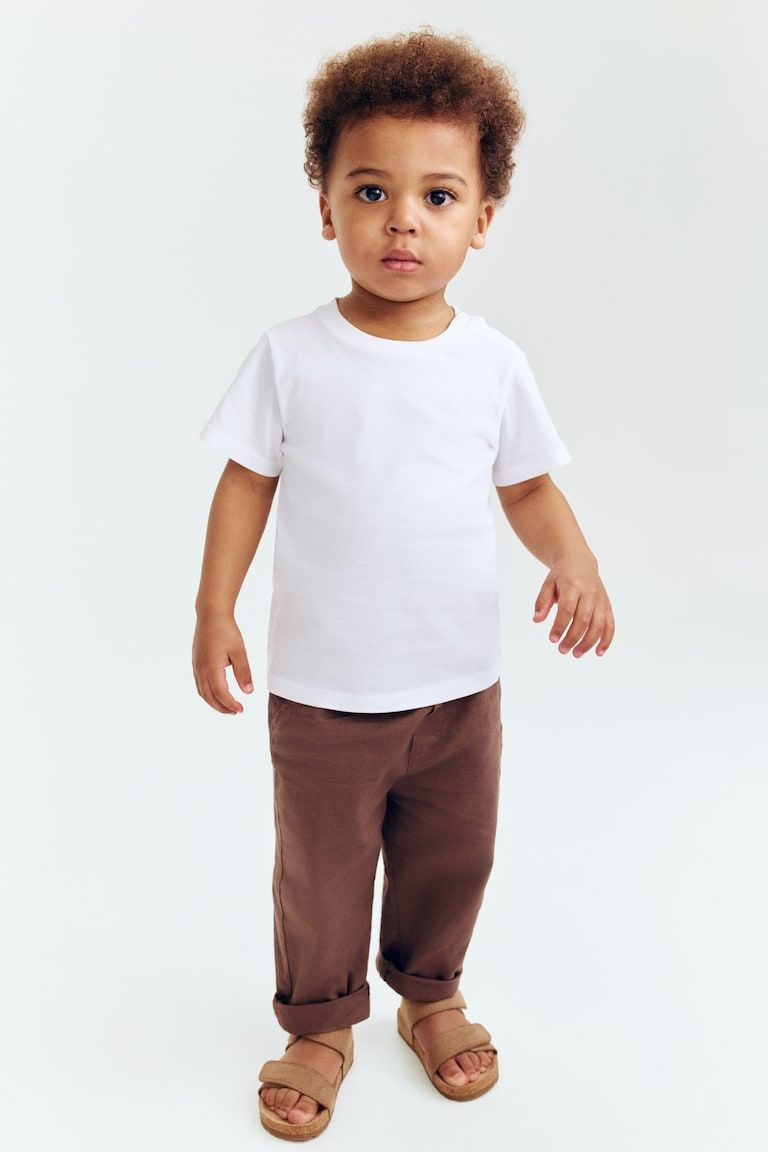 Linen-Blend Pants