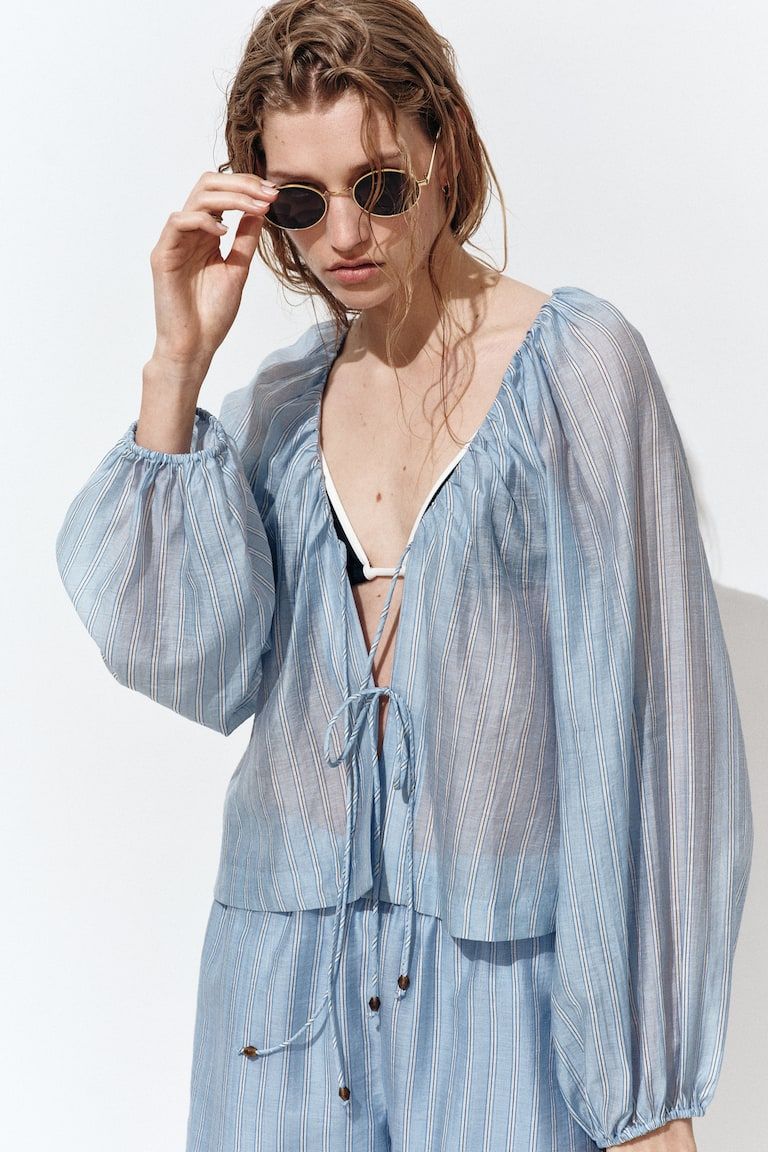 Linen-Blend Pull-On Shorts
