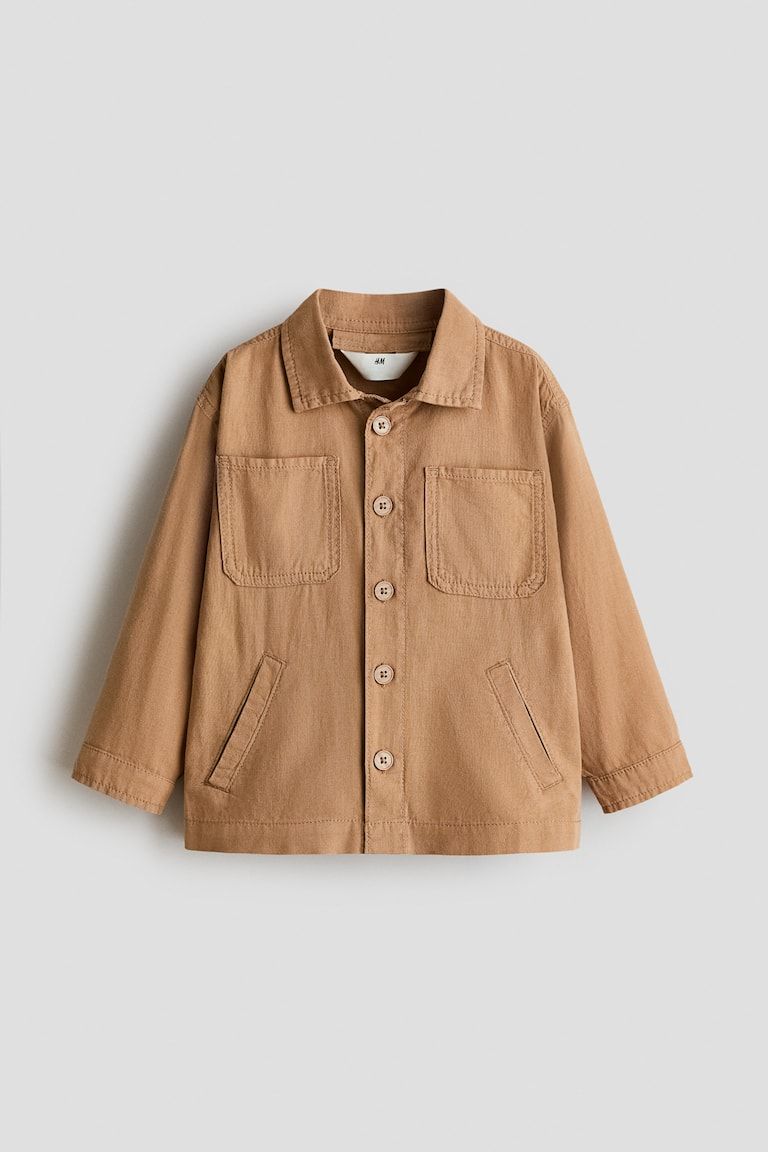 Linen-Blend Shacket