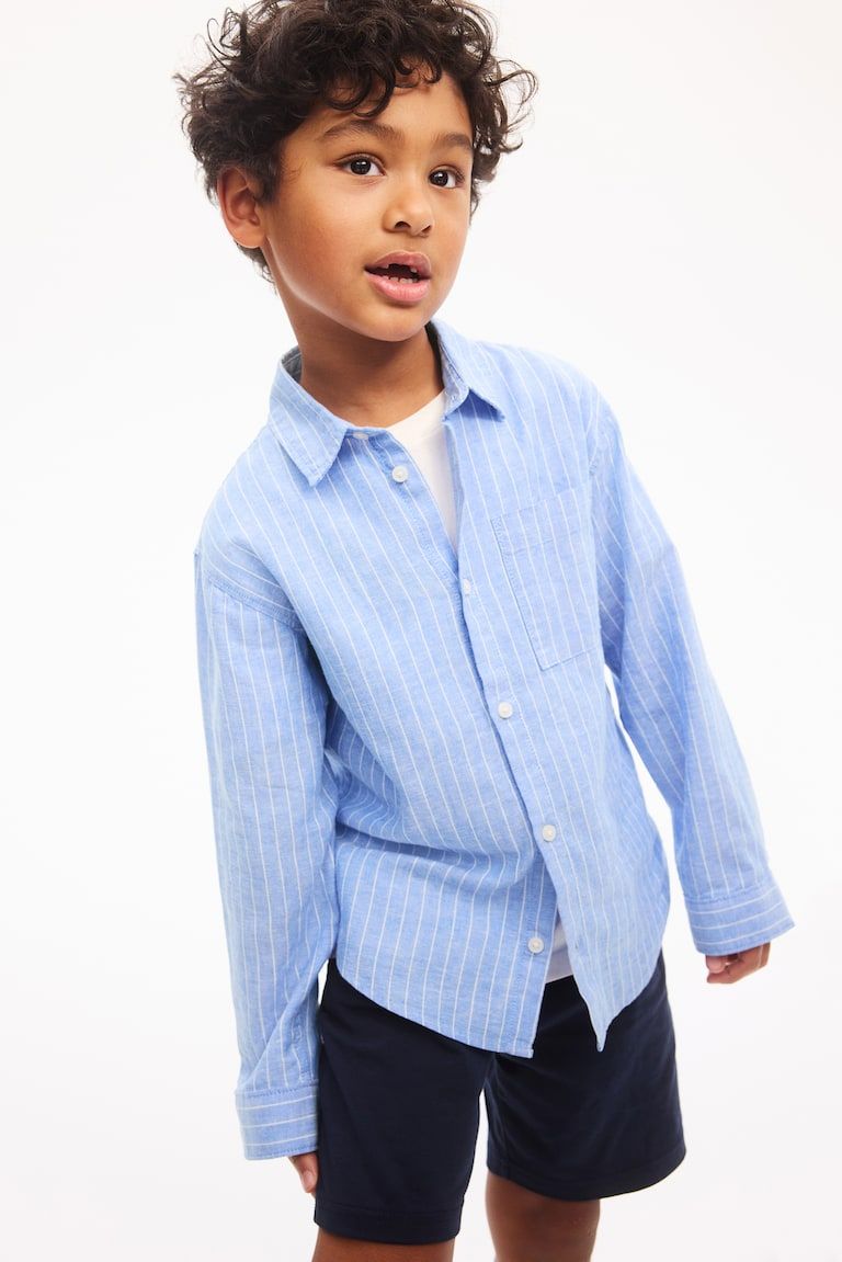 Linen-Blend Shirt