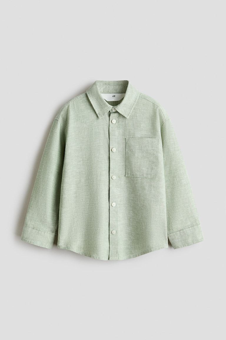 Linen-Blend Shirt