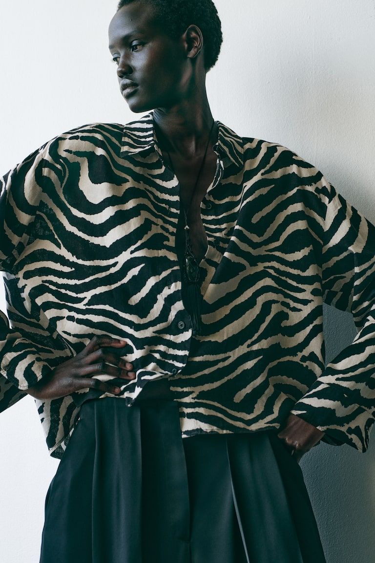 Linen-Blend Shirt