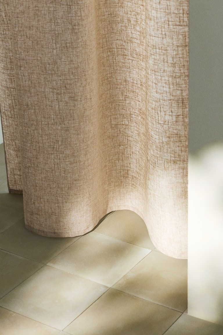 Linen-Blend Shower Curtain