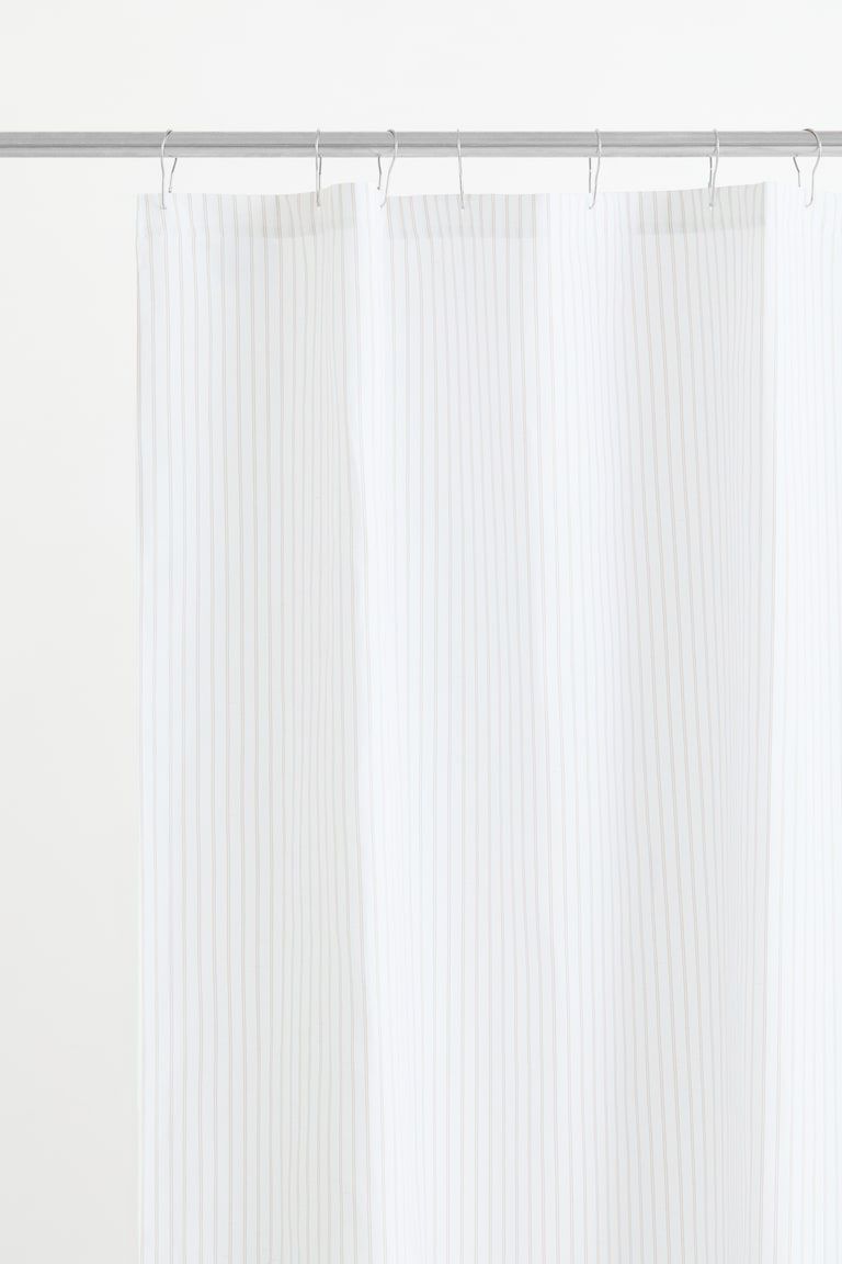 Linen-Blend Shower Curtain