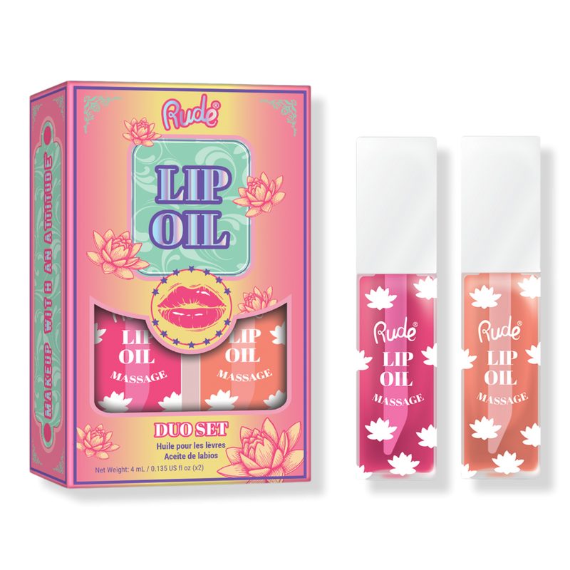 Lip Oil Massage Duo - Strawberry / Peachy