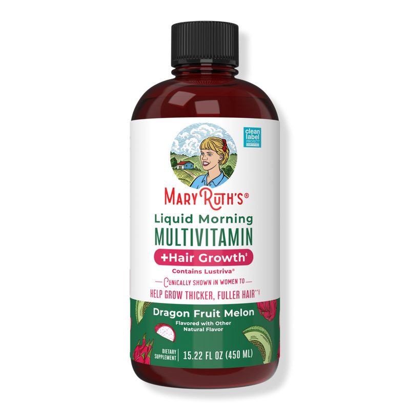 Liquid Morning Multivitamin + Hair Growth Dragonfruit Melon
