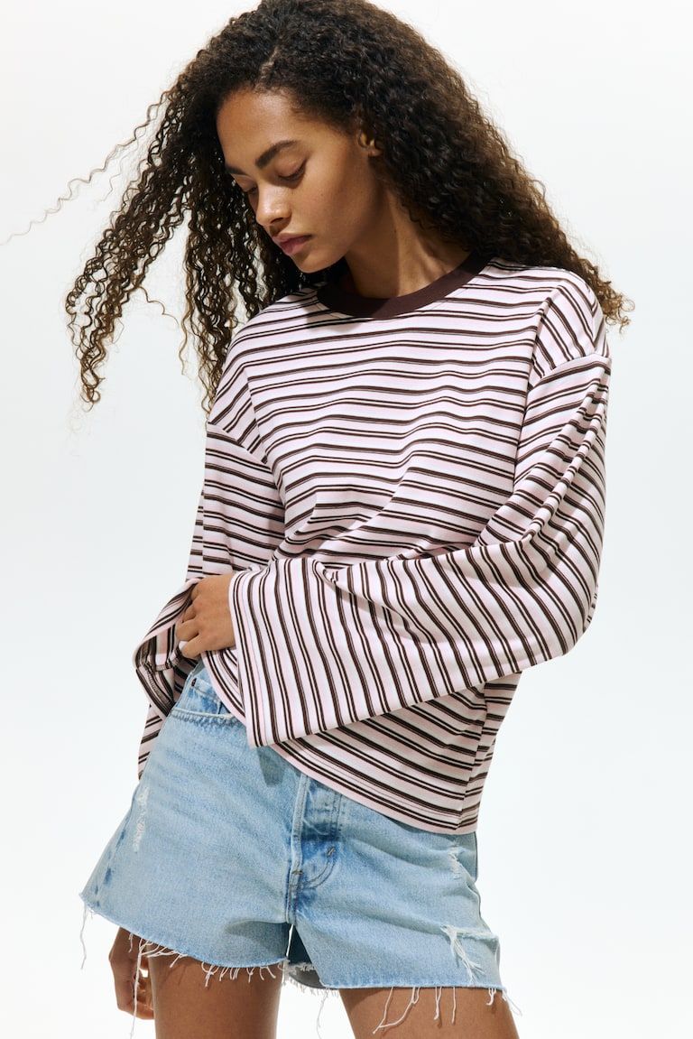 Long-Sleeved Cotton Top