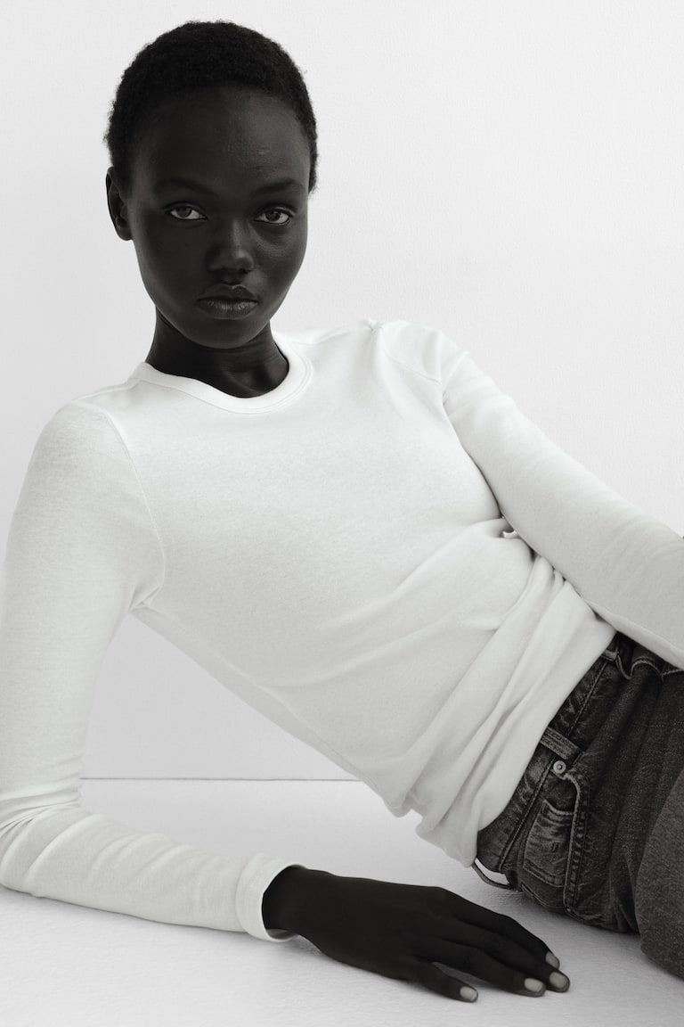 Long-sleeved Jersey Top