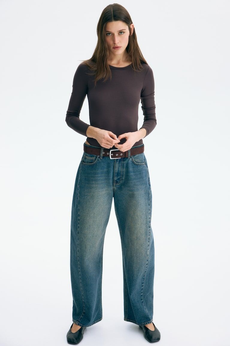 Long-Sleeved Microfiber Bodysuit