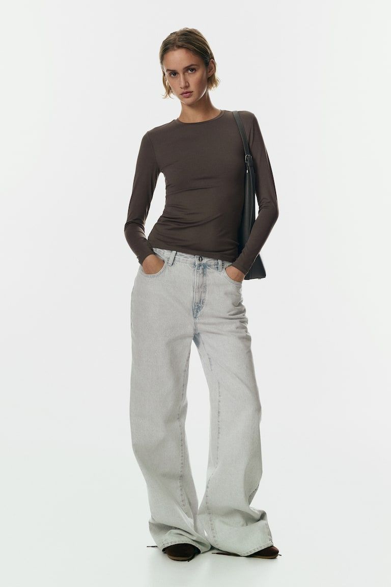 Long-sleeved Microfiber Top