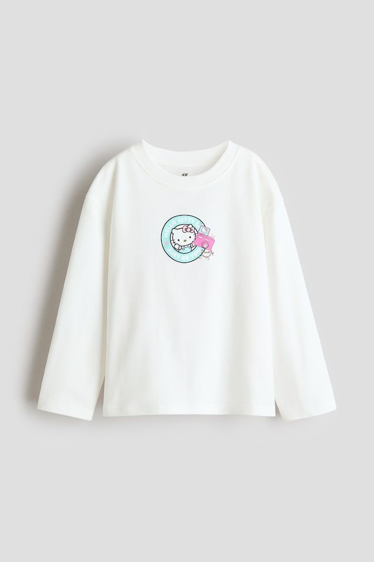 Long-Sleeved Printed Top