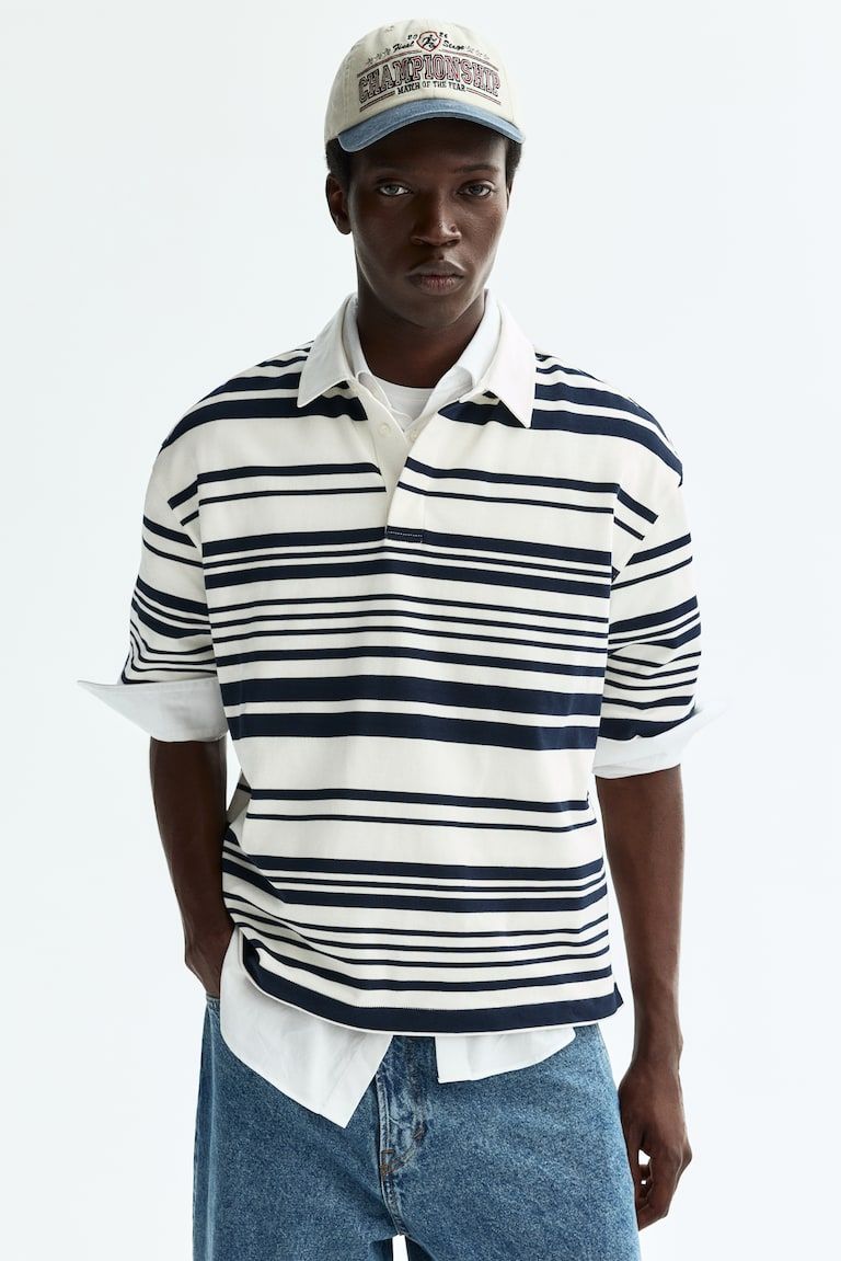 Loose-Fit Cotton Rugby Shirt