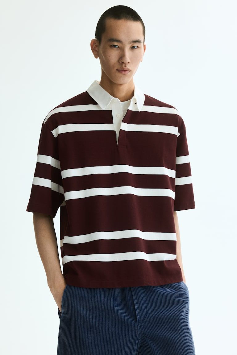 Loose-Fit Cotton Rugby Shirt