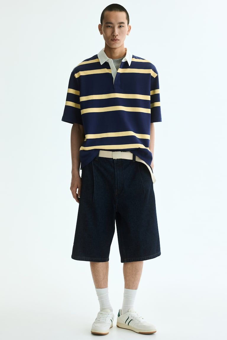 Loose-Fit Cotton Rugby Shirt