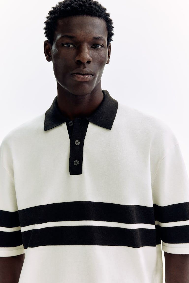 Loose-Fit Knit Polo Shirt