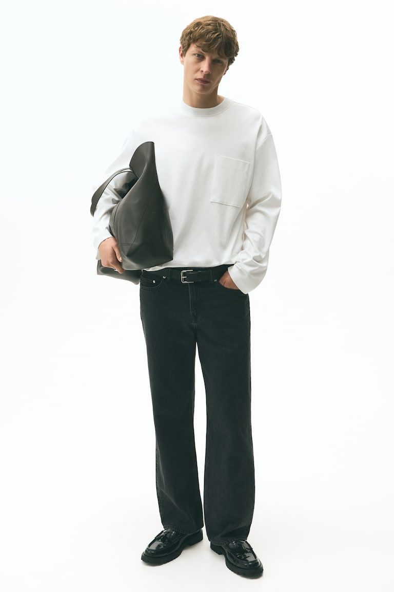 Loose-Fit Long-Sleeved Jersey Shirt