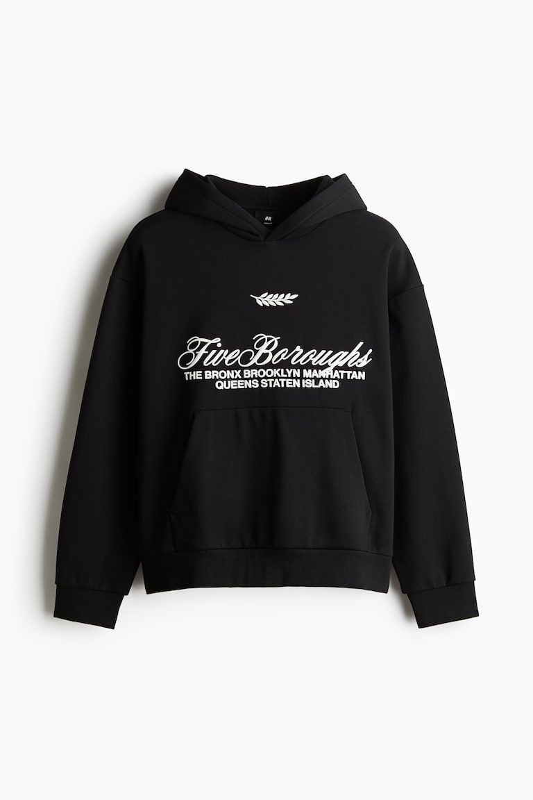 Loose-Fit Printed Hoodie