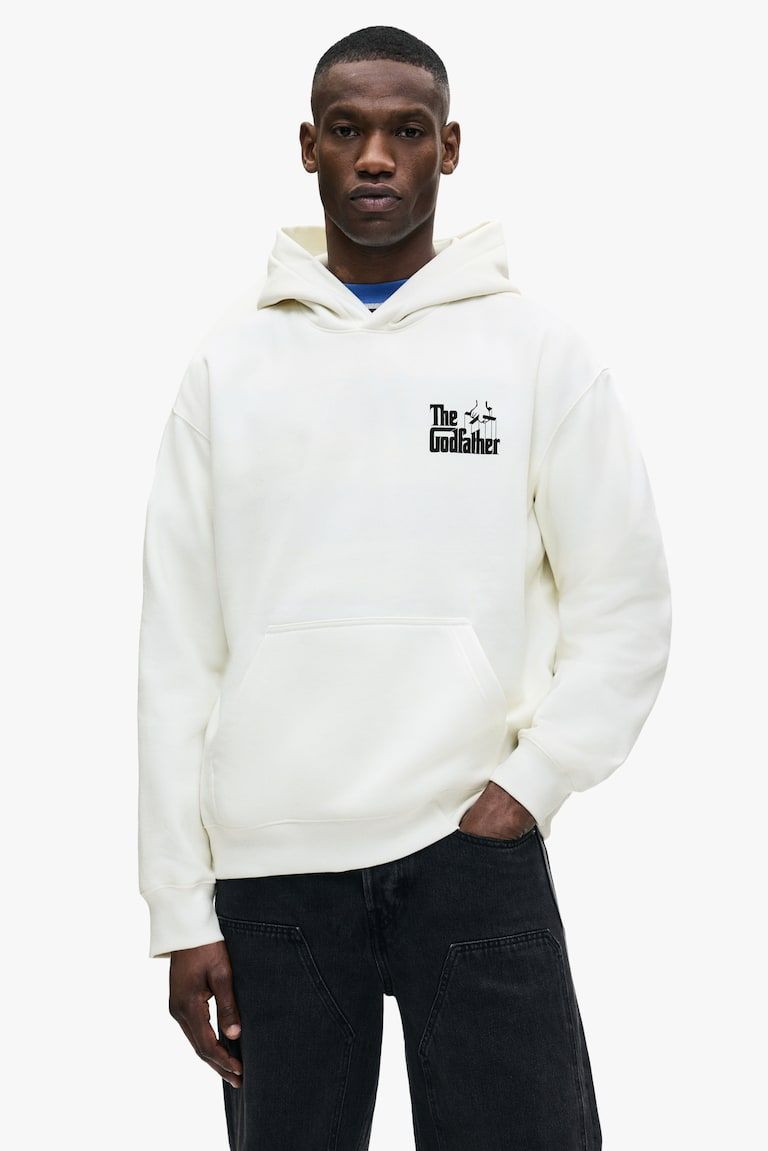 Loose-Fit Printed Hoodie