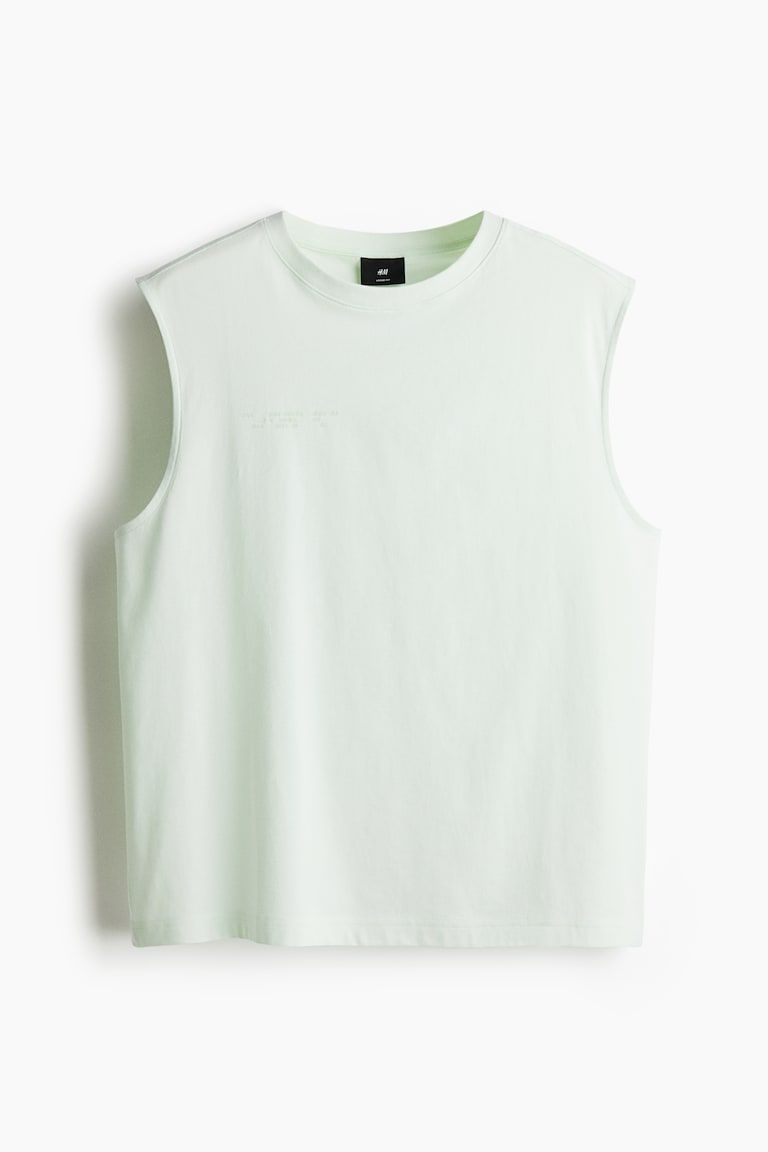 Loose-Fit Printed Tank Top