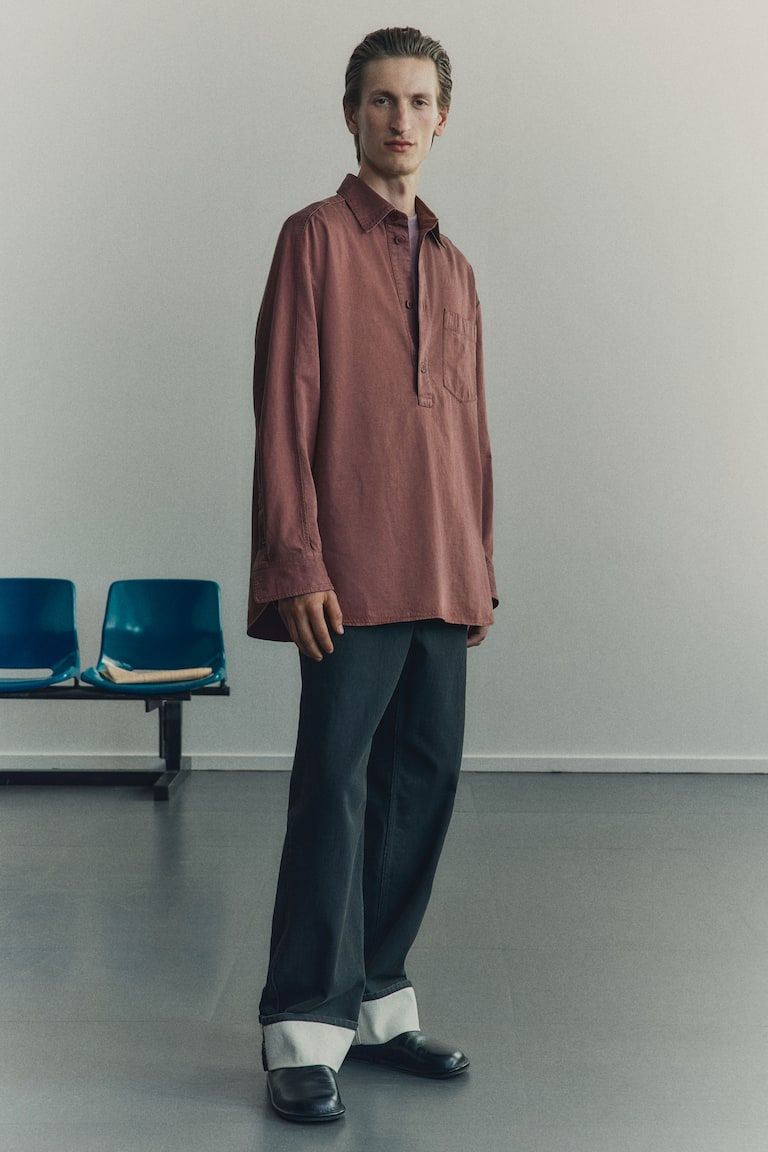 Loose-Fit Pullover Shirt