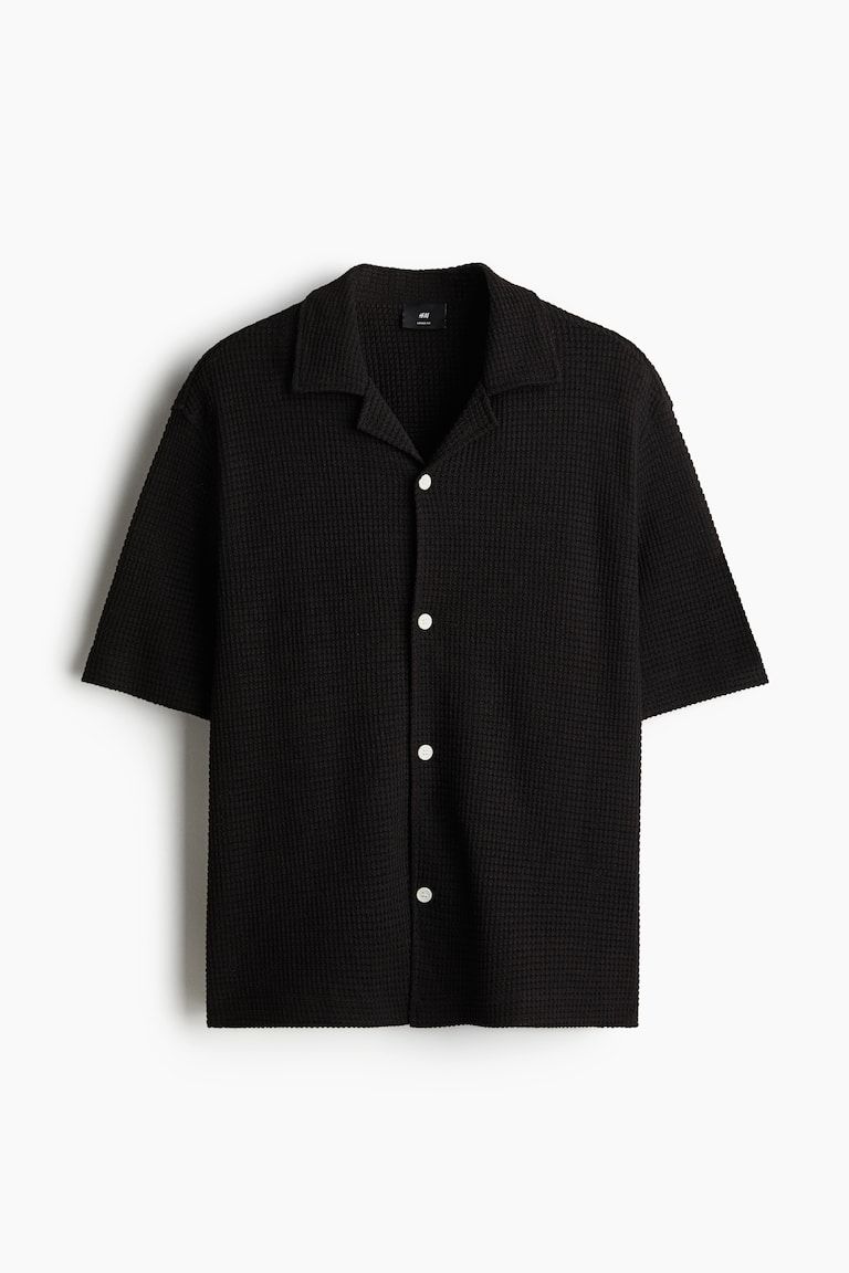 Loose-Fit Waffled Resort Shirt
