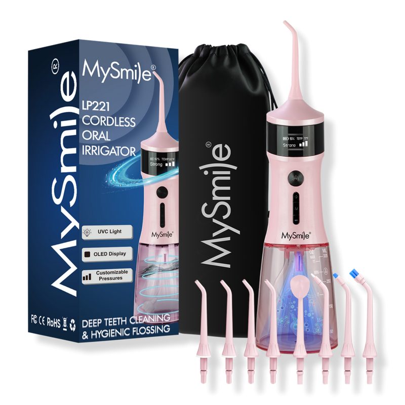 LP221 Cordless Professional Water Flosser with UVC Sterilizable - Pink