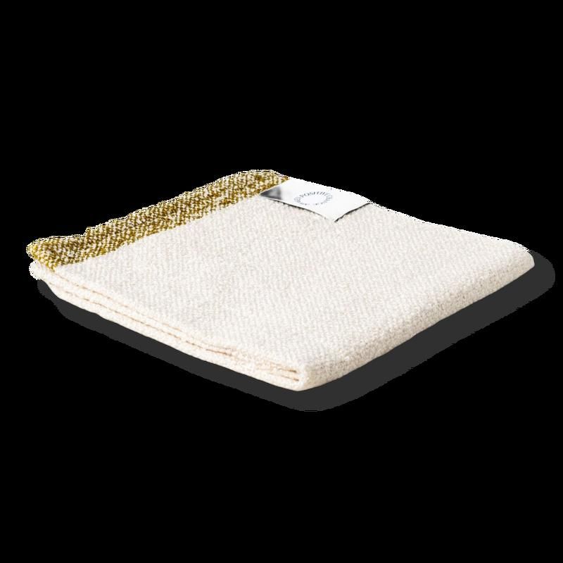 Luxe Bamboo Boucle Face Washer - Natural & Brass