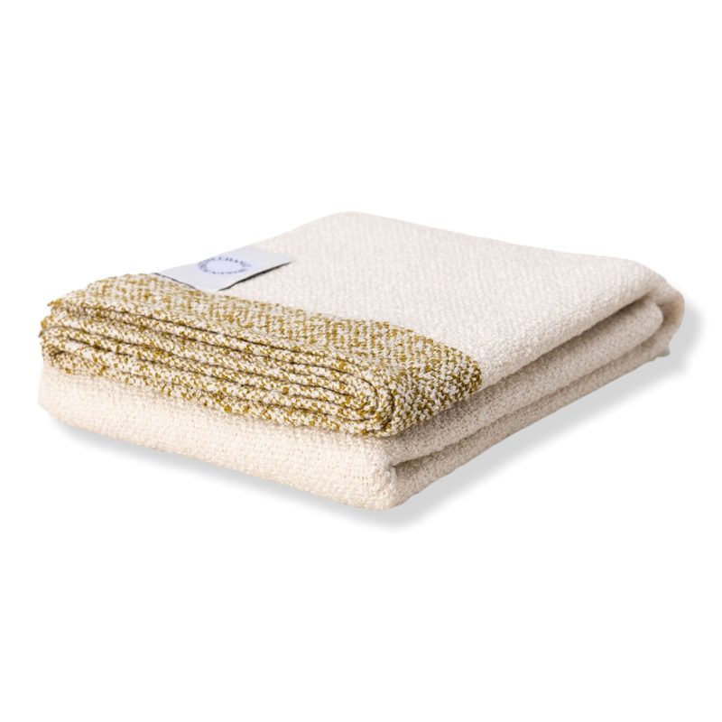 Luxe Bamboo Boucle Hand Towel - Natural & Brass
